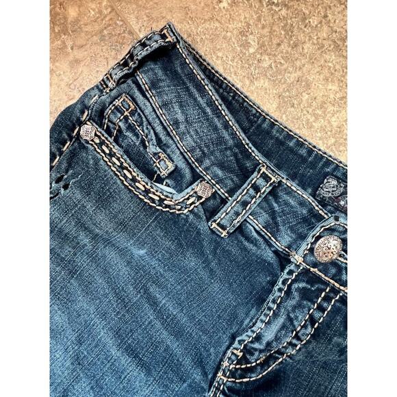 Silver Fluid Aiko Mid Boot stretch denim jeans, women's size 29/33 - Picture 4 of 11